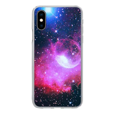 Produktbild von MuchoWow® Handyhülle Schutzhülle Hülle für iPhone X Universum - Planeten - Rosa - Jungen - Mädchen - Kinder Silikon Softcase Handy Hülle - Handyhülle