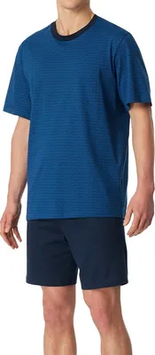 Produktbild von Schiesser Herren Schlafanzug kurz Gr. 58  blau