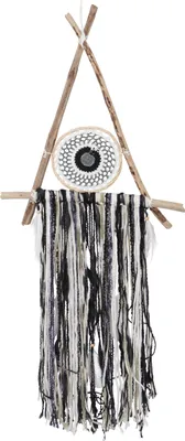 Produktbild von Traumfänger Boho Dreieck - Natur, Weiß, 90*40*3 cm, Traumfänger, Mobiles
