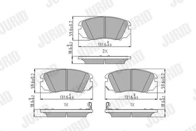 Produktbild von JURID Bremsbeläge Satz Vorne für OPEL INSIGNIA Caravan 573269J