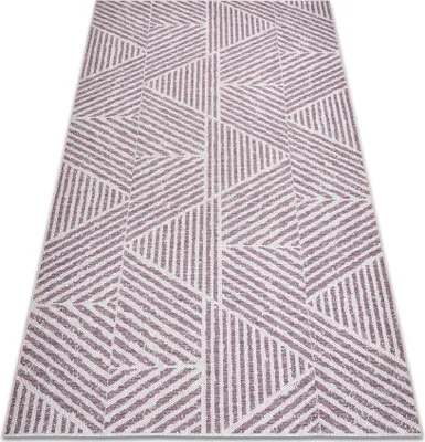 Produktbild von Teppich COLOR 47176260 SISAL Linien, Dreiecke, Zickzack beige / erröten rosa Rosa 200x290 cm