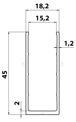 Obrázok produktu pre Polysan ALTIS BLACK Rozšírovací profil 10 mm