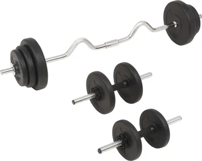 Produktbild von vidaXL Langhantel- und Kurzhantel-Set 30 kg