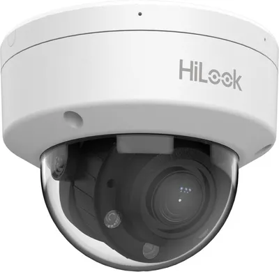 Zdjęcie produktu dla Kamera kopułkowa HiLook IPC-D640HA-LZU F2,8-12 (4 MP, 30 m. IR, 30 m. LED, światło hybrydowe), biała