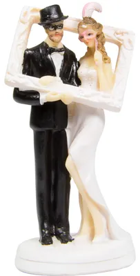 Produktbild von Hochzeitsfigur Brautpaar mit Fotorahmen