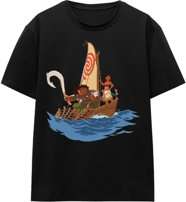 Immagine prodotto di Moana - Maglietta "Voyage" per uomo/donna unisex TV17175 (L) (Nero)