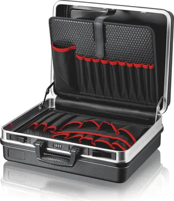 Produktbild von Knipex 002-105LE Werkzeugkoffer Basic, schwarz/rot