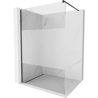 Obrázek produktu pro Mexen Kioto sprchová zástěna 120 x 200 cm, Průhledné/Vzor jinovatky 8 mm, Černá - 800-120-101-70-35