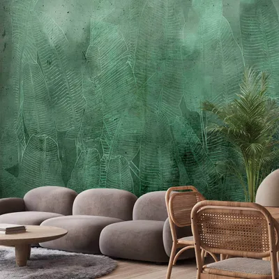 Produktbild von Selbstklebende Folie Fototapete - Green Banana Leaves 196x140 cm Blätter b-A-0834-a-a