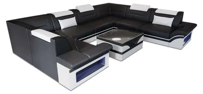 Produktbild von Mini Sofa Brianza U-Form aus Leder