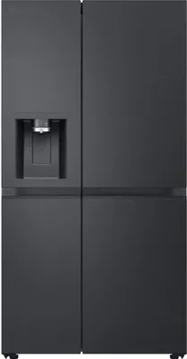 Produktbild von LG GSLE91EVAC, Freistehend, Amerikanische Tür, Schwarz, LED, An Tür, Glas
