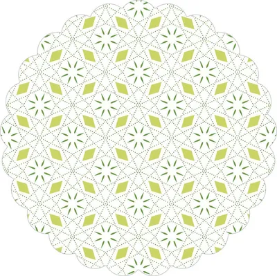 Produktbild von Deckchen Mia in Apfelgrün, Tissue mit Folienbeschichtung, 105 mm, 250 Stück - Mank