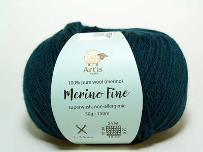 Image de Merino Fine Art'is Yarn 100% Laine | Superwash & Hypoallergénique (50g/150m) (704 pantrol)