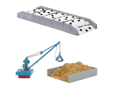Produktbild von Faller Bausatz H0 130678 Fahrsilo mit Misthaufen und Kran 1:87