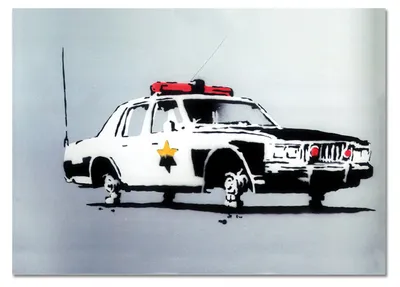 Produktbild von Banksy - Polizeiauto - 140L x 100B cm - Acrylglas