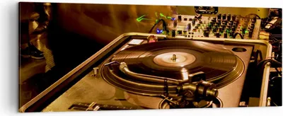 Produktbild von Bild auf Leinwand - Leinwandbild - Disco Tanz Musik Rhythmus - 140x50cm - Wand Bild - Wanddeko - Leinwanddruck - Bilder - Kunstdruck - Wanddekoration - Leinwand bilder - Wandkunst - AB140x50-0505