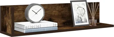 Image de vidaXL Étagères murales 2 pcs. Chêne fumé 75x16,5x16,5 cm Bois composite