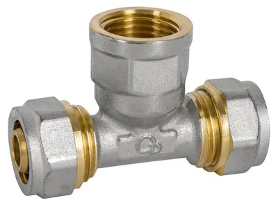 Obrázek produktu pro T-kus PEX-AL-PEX chrom 1/2-16*16 s odbočkou – D1/2*16*16TD