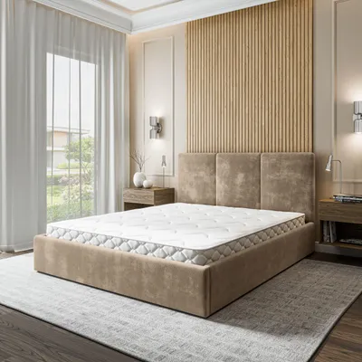 Produktbild von Masseno Polsterbett AZURI 140x200 cm, Polsterbett mit Bettkästen -Beige, LUMO 30
