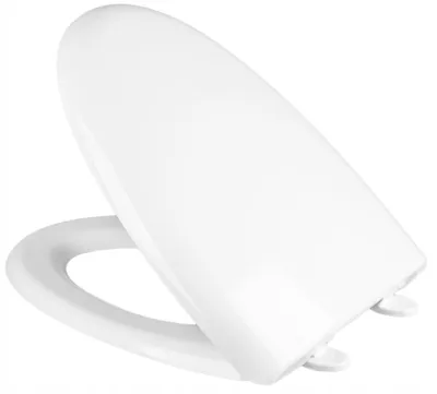 Produktbild von WC Sitz - Toilettensitz - für Cersanit Arena - Weiß - 44,5 Cm X 36 Cm - Antibakteriell - Duroplast - Toilettendeckel