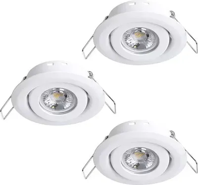 Produktbild von SALICETO MINI-PUCK 1 rundes LED-Einbauleuchten-Set, 4,2 W, warmweiß, weiß, 7,7 x 2,3 cm