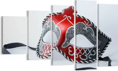 Produktbild von Bild auf Leinwand - Leinwandbild - Venedig Karneval Maske - 100x60cm - Wand Bild - Wanddeko - Leinwanddruck - Bilder - Kunstdruck - Wanddekoration - Leinwand bilder - Wandkunst - EG100x60-2380