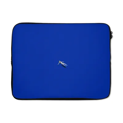 Produktbild von MuchoWow® Laptop Hülle 17 Zoll Laptoptasche Vintage - Blau - Frau - Zipper - Schutzabdeckung