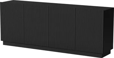Produktbild von Furniture24 Sideboard Liverti 200 - C Kommode 200 X 78 X 42 Cm Schwarz Mdf Wohnzimmerschrank