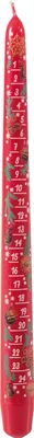 Produktbild von Adventskalender Kerze Leuchterkerze rot