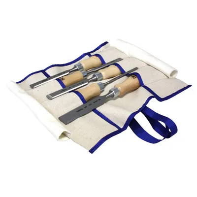 Obrázok produktu pre Sada plochých dlát, WOOD LINE (8101) vo vrecku, 6-12-16-20-26, prírodný buk