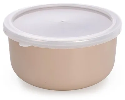 Obrázek produktu pro Orion | Smaltovaná mísa - Ø 16,5 cm - Vhodná na indukci - Smaltovaná ocel - Kuchyňská miska béžová s víkem