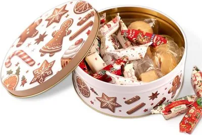 Obrázek produktu pro Dekorativní vánoční plechová krabička 17 x 7 cm