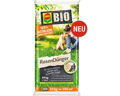 Produktbild von Rasendünger COMPO  20 kg 500 m² 100 % natürliche Inhaltsstoffe