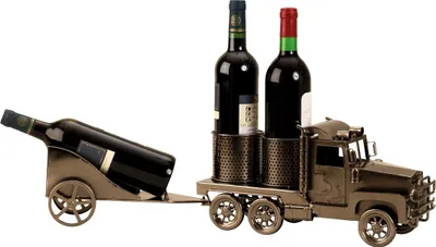 Produktbild von Flaschenhalter Truck aus Metall für 3 Weinflaschen