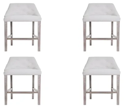 Produktbild von 4x Bar Hocker Barhocker Tresen Stuhl Set Stühle Polste Chesterfield Design Stil