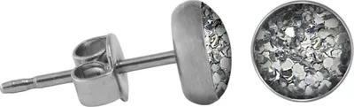 Produktbild von Chirurgenstahl Ohrstecker Glitterline Farbe - Transparent Größe - 6 mm