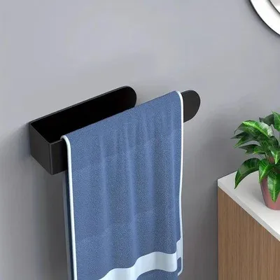 Image de Porte-serviettes mural autocollant pour salle de bains et toilettes