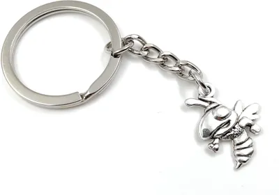 Produktbild von Onwomania Wütende BiHornisse Schlüsselanhänger Metall Glücksbringer in Alu Geschenkbox, ideal zum Verschenken