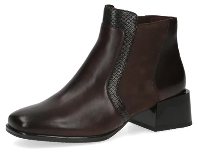 Produktbild von CAPRICE Damen Stiefeletten mit Absatz aus Leder Kleiner Absatz Weite G, Braun (D