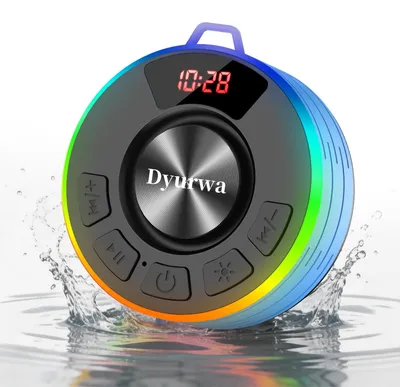 Productafbeelding van Bluetooth-doucheluidspreker, Bluetooth 5.3-luidspreker met stereogeluid en RGB-licht