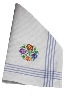 Obrázek produktu pro Utěrka, kuchyňská utěrka 100% bavlna, vyšívaná, lidová 50x70cm 04