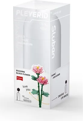 Produktbild von Pfingstrosen mit Vase Sluban M38 B1101 05 Farbe Rosa