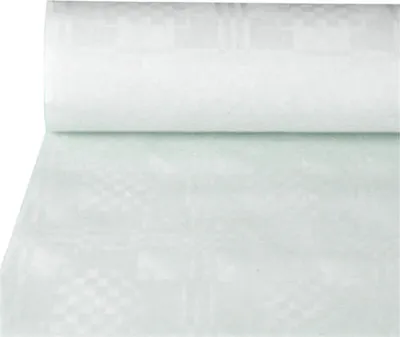 Produktbild von Papstar 12545, Rechteckig, Weiß, Papier, Tischdecke, 80 x 5000 cm, 1 Stück(e)