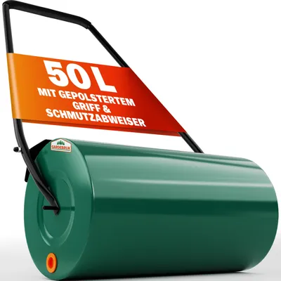 Produktbild von Gardebruk® Rasenwalze 60cm 50L gepolsterter Griff Schmutzabweiser befüllbar Handwalze Rasenroller Gartenwalze Ackerwalze