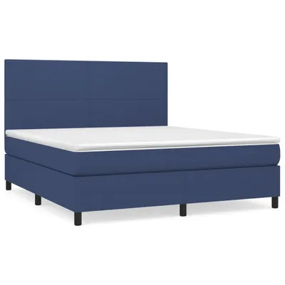 Produktbild von vidaXL Boxspringbett mit Matratze Blau 160x200 cm Stoff