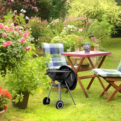 Immagine prodotto di Grande barbecue a carbonella con ruote e raccoglitore di cenere