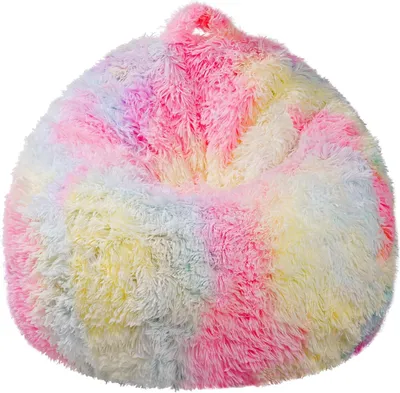 Produktbild von Sitzsackhülle 70 x 70 x 80 cm, Regenbogen, Kunstfell, ohne Füllung, für Wohnzimmer