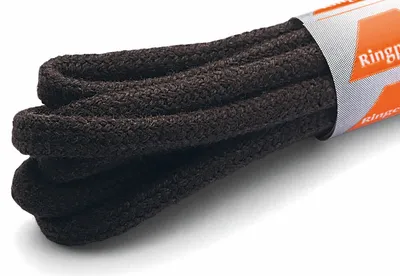 Produktbild von RINGELSPITZ - Runde Allrounder Schnürsenkel - Schwarz / Braun - 90 cm