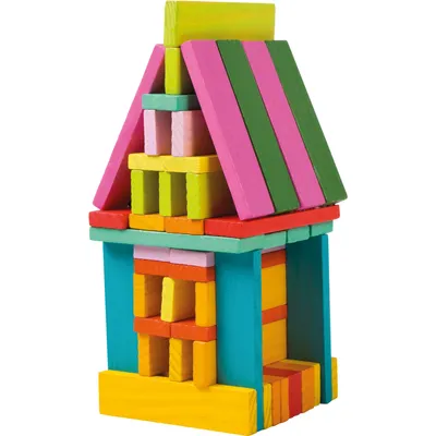 Produktbild von Small Foot 3219 Holzbausteine Konstruktion, bunt (1 Set)