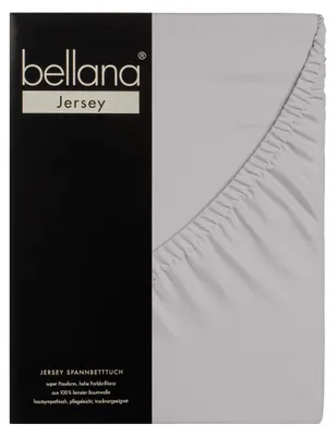 Produktbild von Bellana Jersey Spannbetttuch 140-160 x 200 cm silber 120g/m², 100% Baumwolle